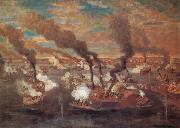 unknow artist The Great Naval Battle at Memphis Sweden oil painting artist